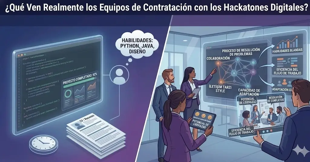 Lo Que los Equipos de Contratación Realmente Ven con los Hackathons Digitales