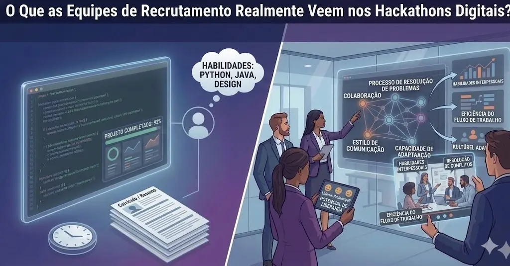 O Que as Equipes de Contratação Realmente Veem com Hackathons Digitais