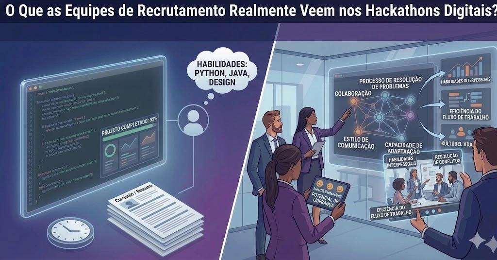 O Que as Equipes de Contratação Realmente Veem com Hackathons Digitais